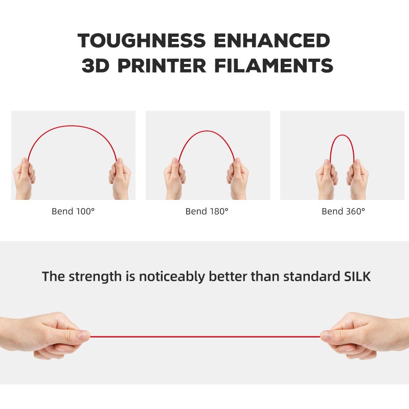 FLASHFORGE PLA Filament 1.75mm Red, 3D Printer Filament 1kg (2.2lbs) Spool, Dimensional Accuracy +/- 0.02mm, 3D Printing Filament Easy to Use and Fits for Most FDM 3D Printers - Image 4